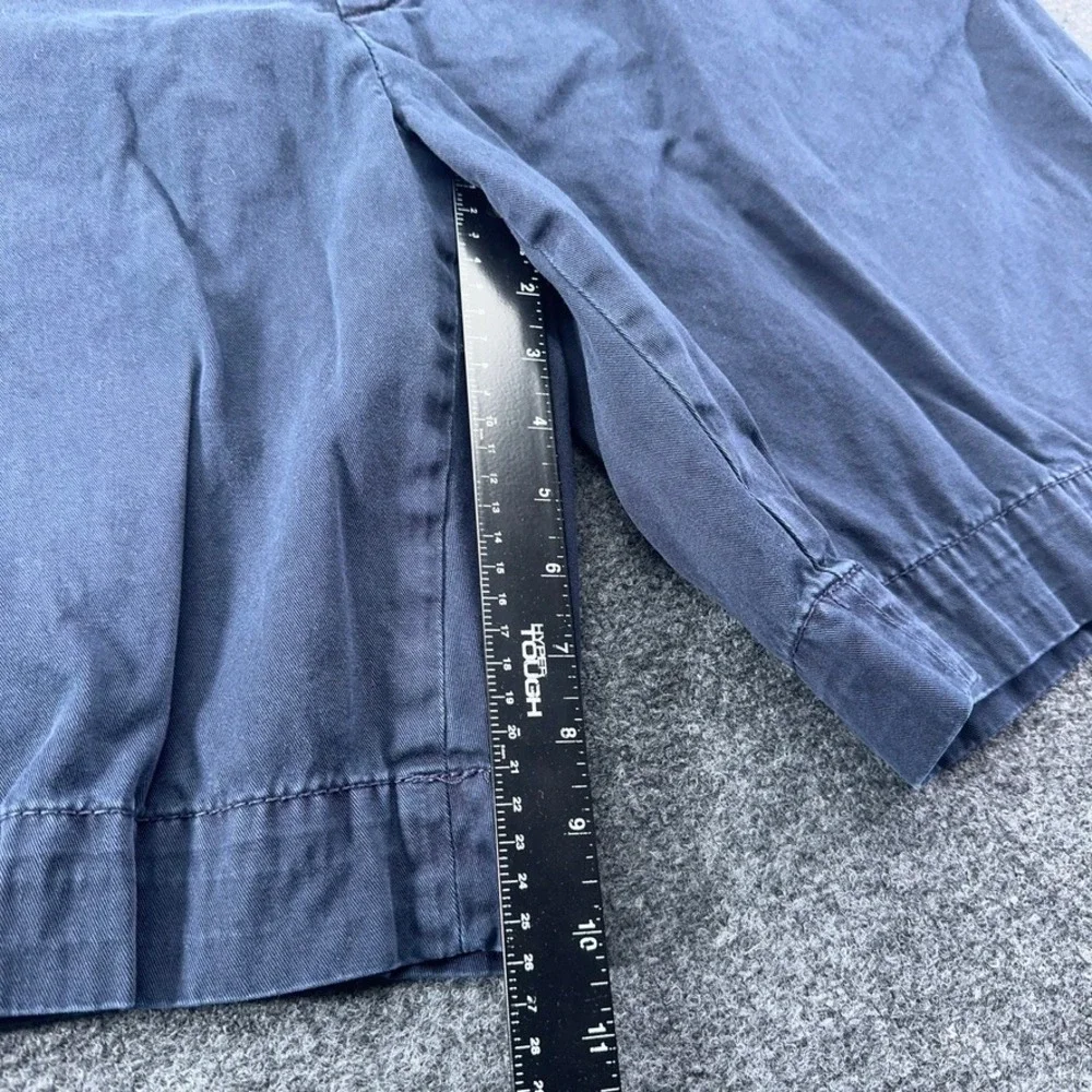 Polo Ralph Lauren Mens Navy Blue Chino Shorts Size 38 Drawstring Flat Front